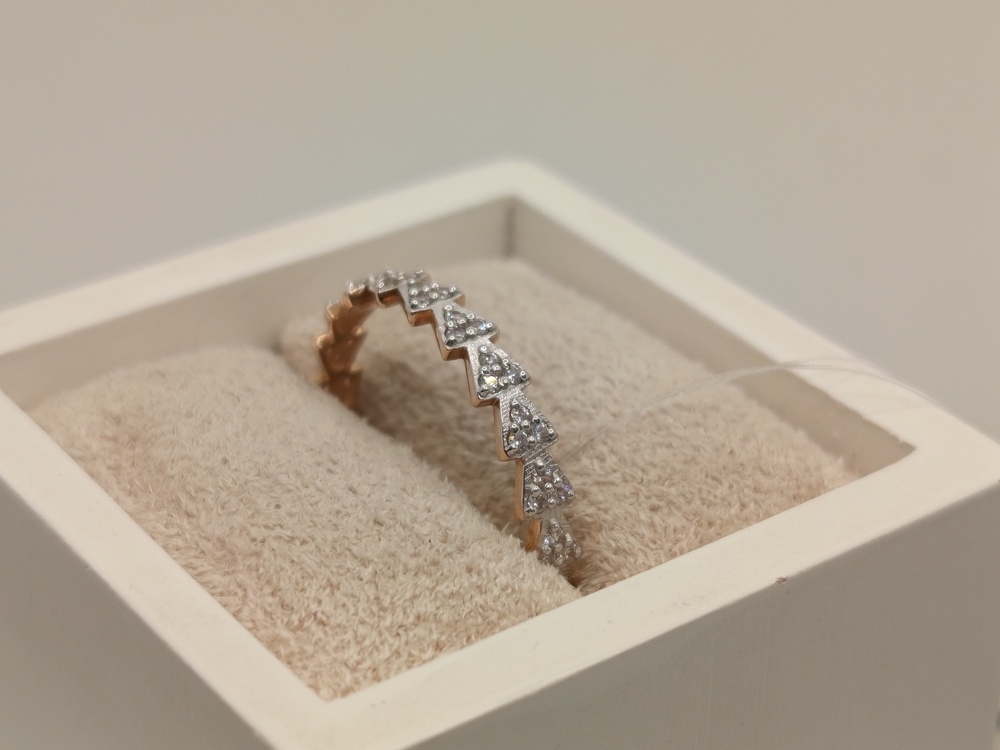 КОЛЬЦО С КАМНЯМИ (Au 585)