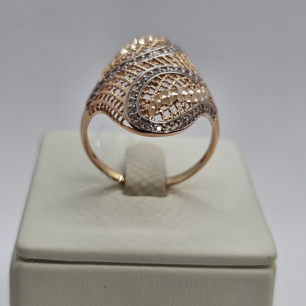 КОЛЬЦО С КАМНЯМИ (Au 585)