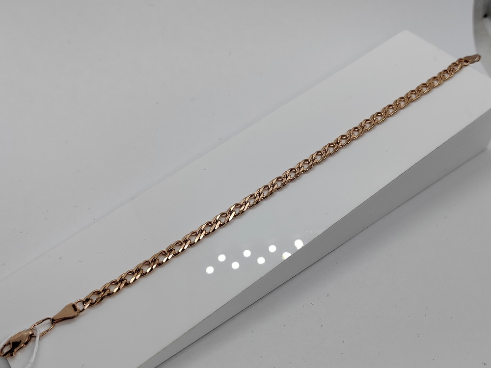 БРАСЛЕТ ПОЛНОВЕСНЫЙ Ромб двойной Au 585