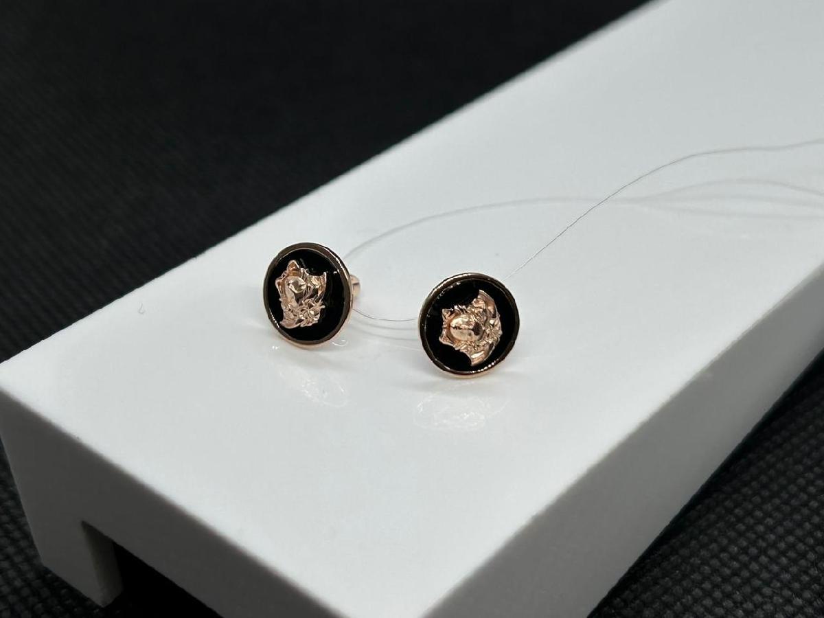 0505232 СЕРЬГИ ПУСЕТЫ эмаль (Au 585)