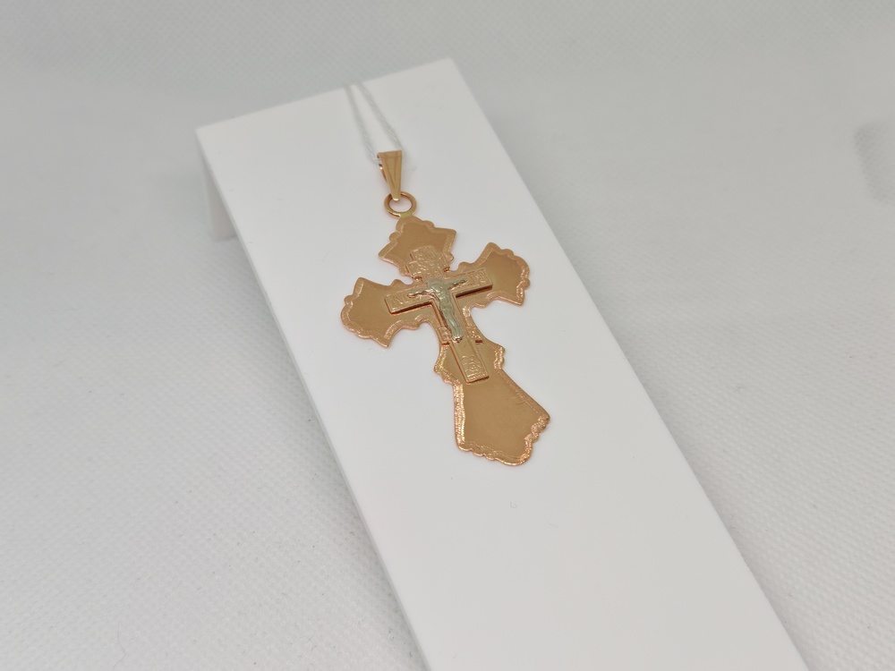 ПОДКБК585 ПОДВЕСКА КРЕСТ БЕЗ КАМНЯ (Au 585)