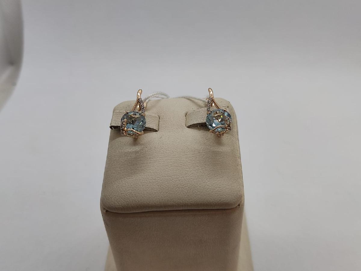 СКМИ585 СЕРЬГИ С КАМНЯМИ (Au 585)