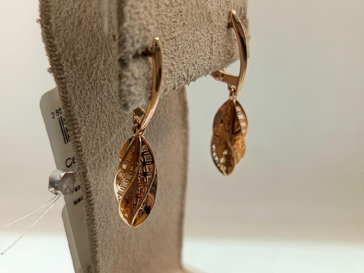 СЕРЬГИ БЕЗ КАМНЯ (Au 585)