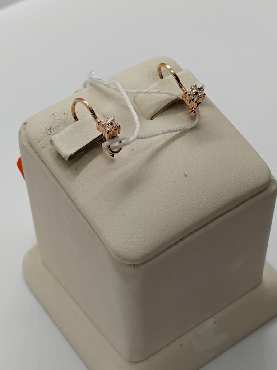 СКМИ585 СЕРЬГИ С КАМНЯМИ (Au 585)