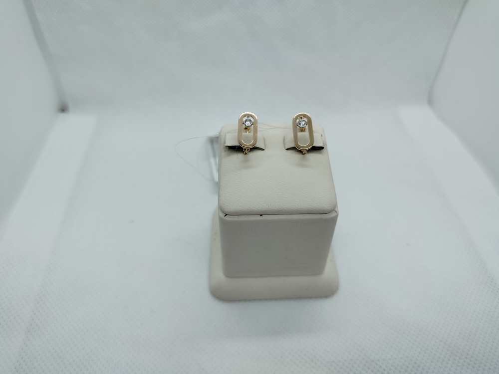 СЕРЬГИ С КАМНЕМ (Au 585)