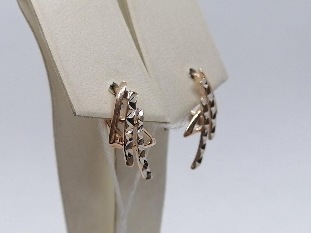 СБКМ585 СЕРЬГИ БЕЗ КАМНЯ (Au 585)