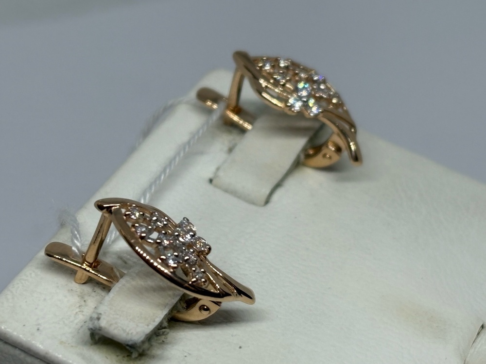 СКМИ585 СЕРЬГИ С КАМНЯМИ (Au 585)