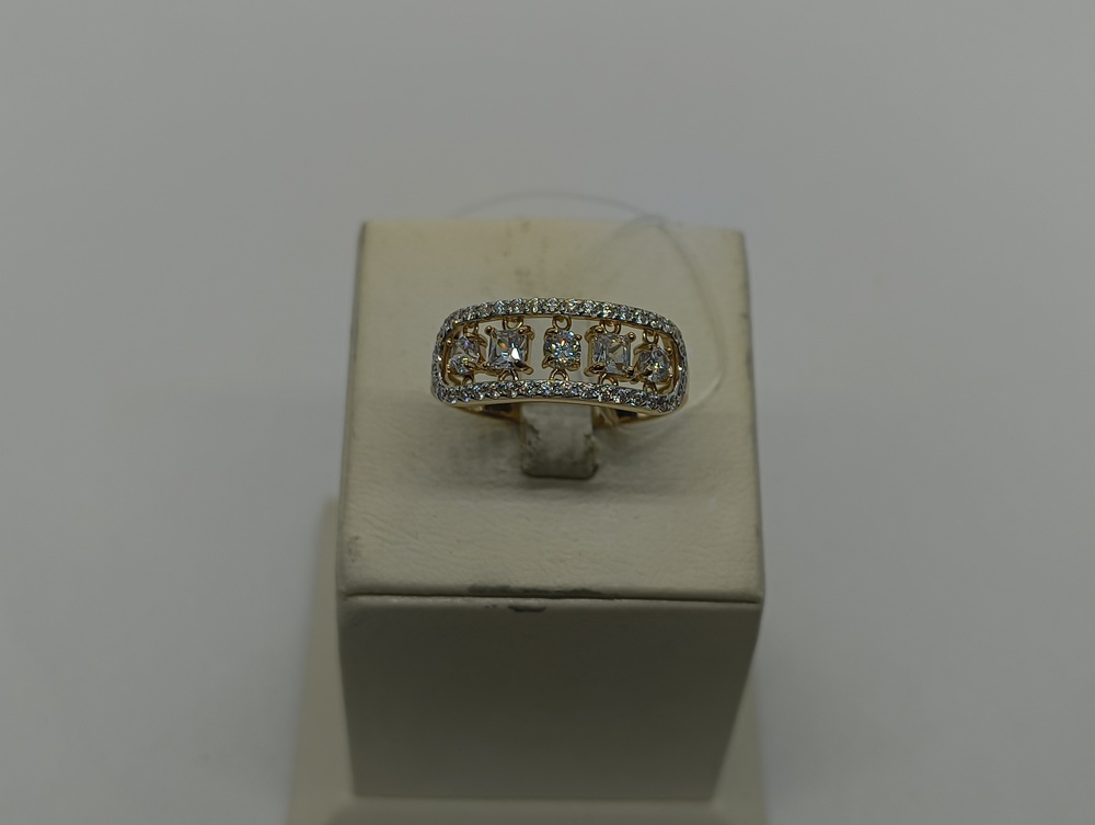 КОЛЬЦО С КАМНЯМИ (Au 585)