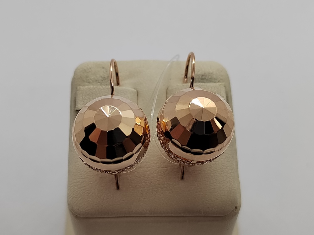 2007А-1 СЕРЬГИ ПЕТЕЛЬКА без камня (Au 585)