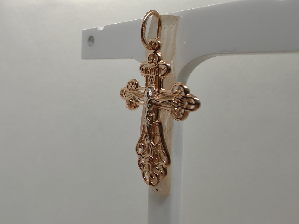 ПОДКБК585 ПОДВЕСКА КРЕСТ БЕЗ КАМНЯ (Au 585)