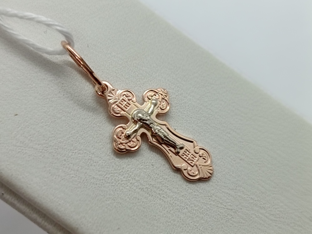 ПОДВЕСКА КРЕСТ БЕЗ КАМНЯ (Au 585)