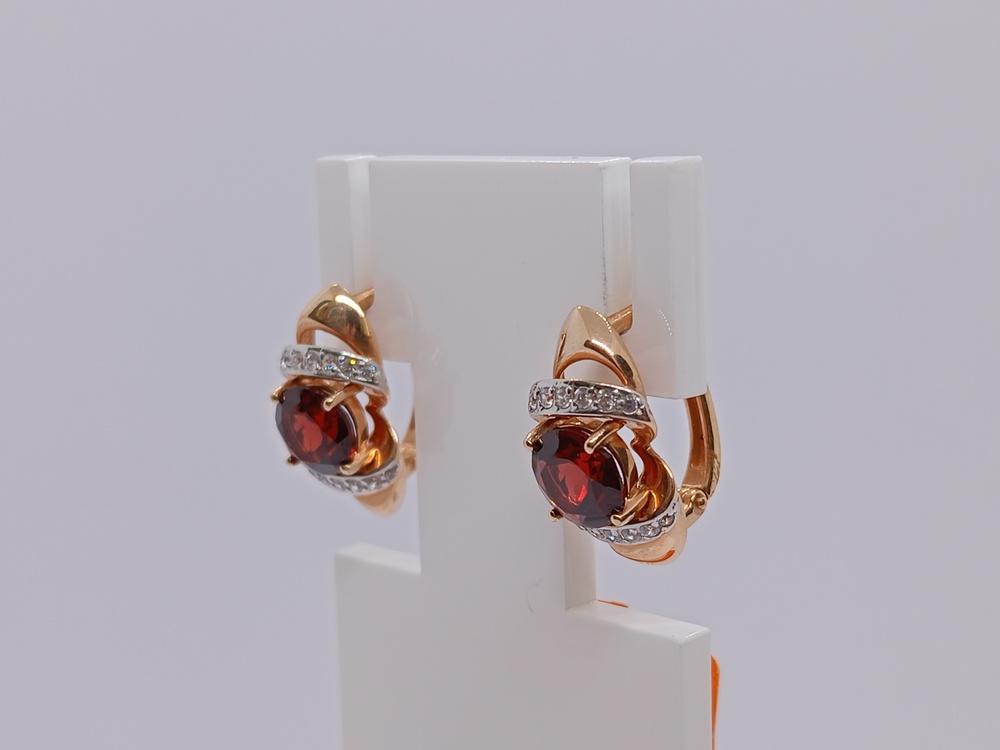 СКМИ585 СЕРЬГИ С КАМНЯМИ (Au 585)