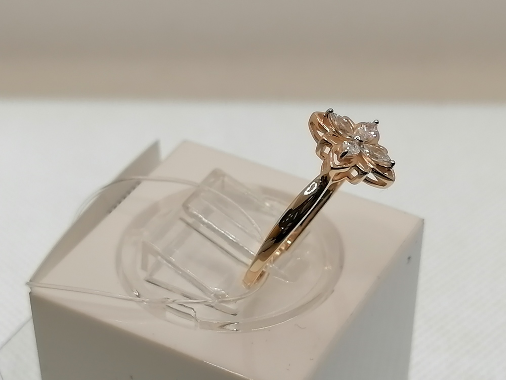 КОЛЬЦО С КАМНЯМИ (Au 585)