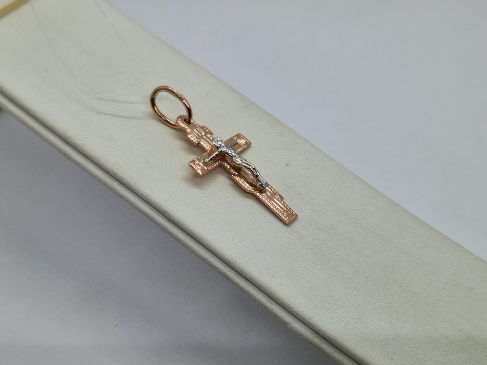 ПОДВЕСКА КРЕСТ без камня (Au 585)