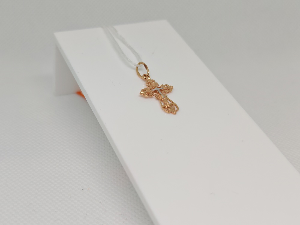 ПОДКБК585 ПОДВЕСКА КРЕСТ БЕЗ КАМНЯ (Au 585)