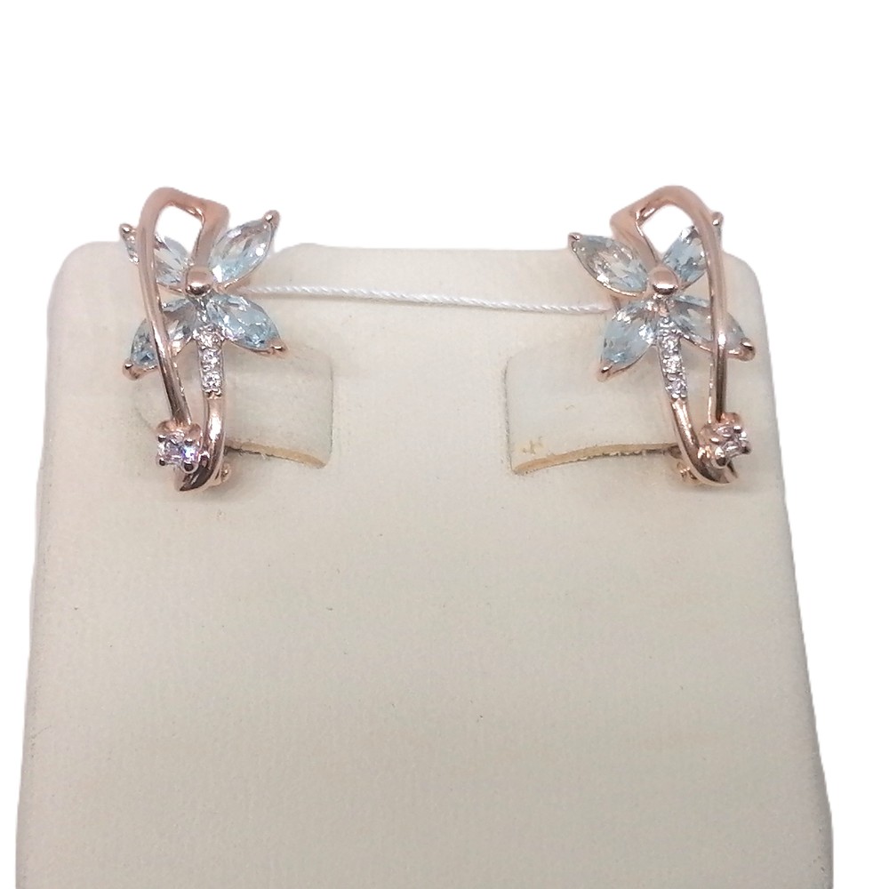 СКМИ585 СЕРЬГИ С КАМНЯМИ (Au 585)