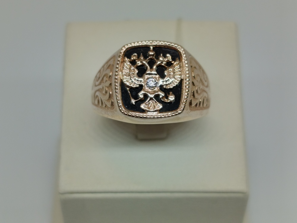 ПЕЧАТКА С КАМНЯМИ (Au 585)