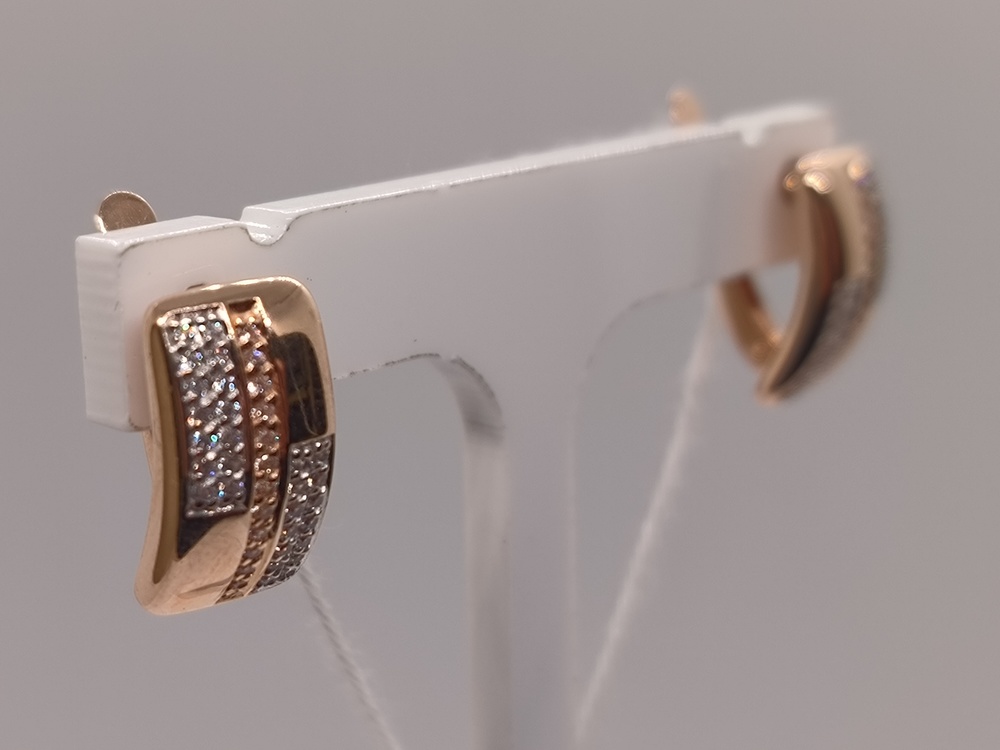 СКМИ585 СЕРЬГИ С КАМНЯМИ (Au 585)