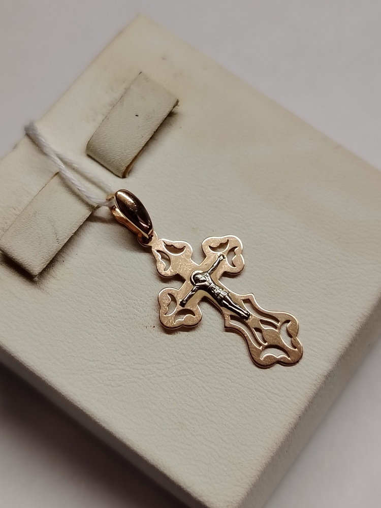 ПОДКБК585 ПОДВЕСКА КРЕСТ БЕЗ КАМНЯ (Au 585)