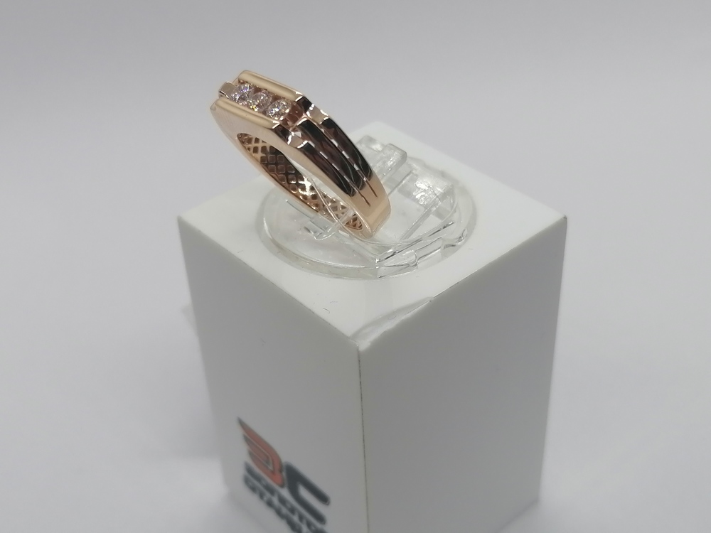 КОЛЬЦО ПЕЧАТКА с камнями (Au 585)