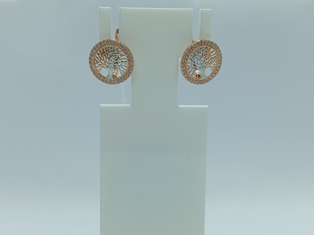 СКМИ585 СЕРЬГИ С КАМНЯМИ (Au 585)