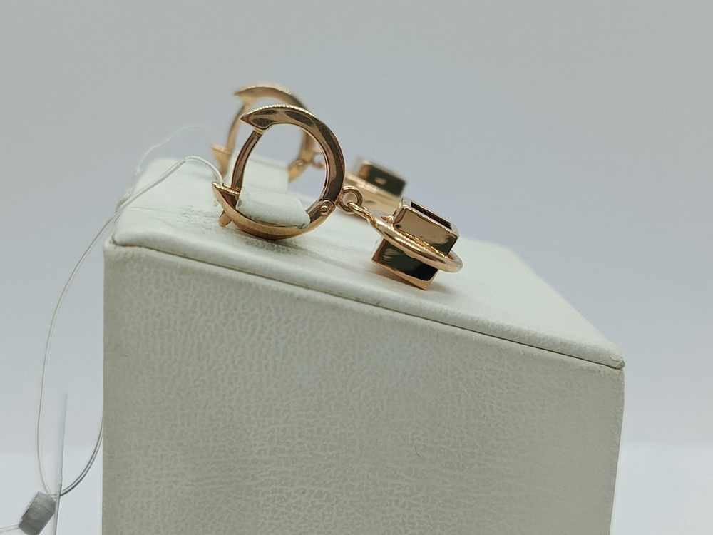 СЕРЬГИ С КАМНЕМ (Au 585)