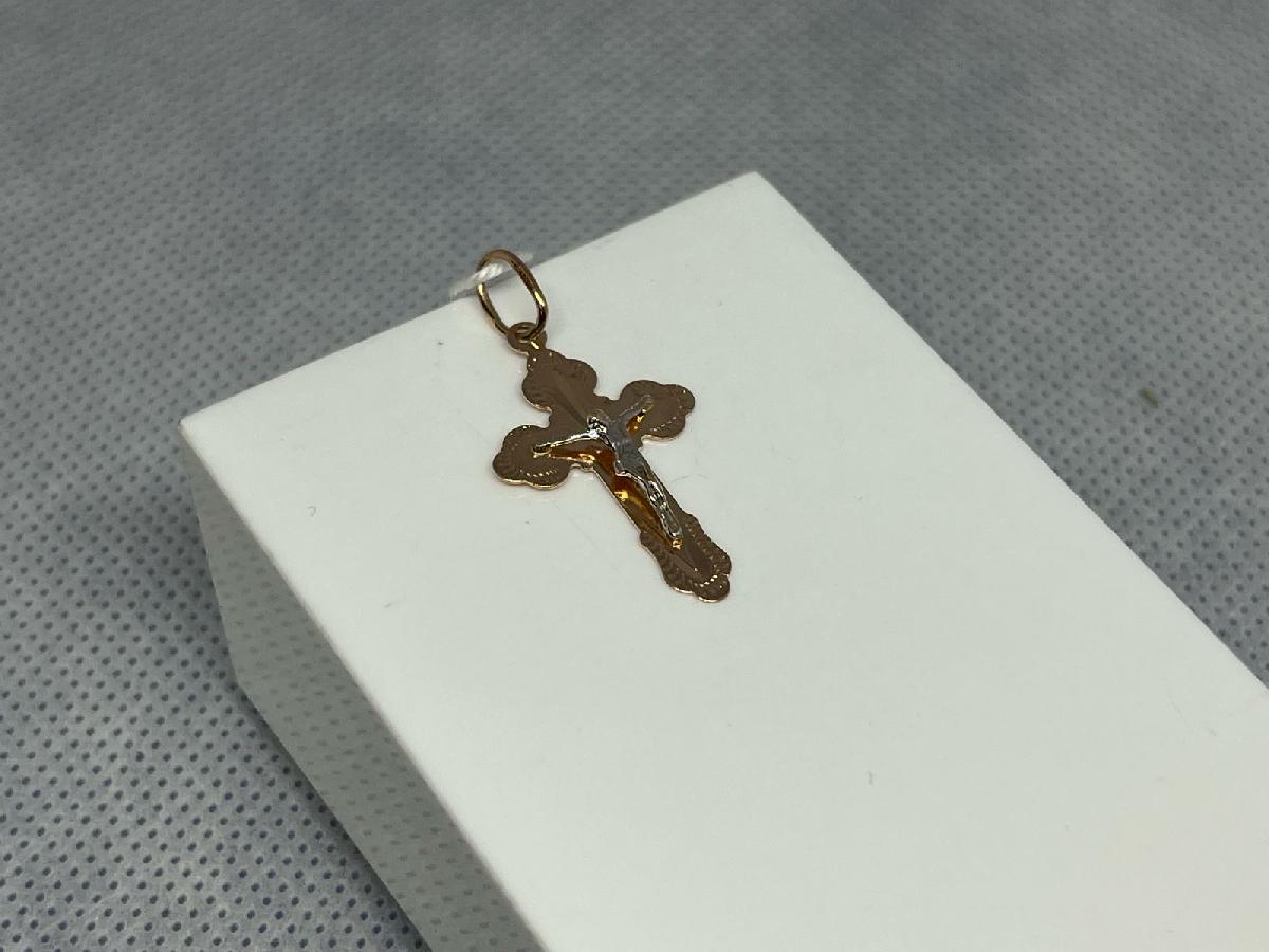 ПОДКБК585 ПОДВЕСКА КРЕСТ БЕЗ КАМНЯ (Au 585)