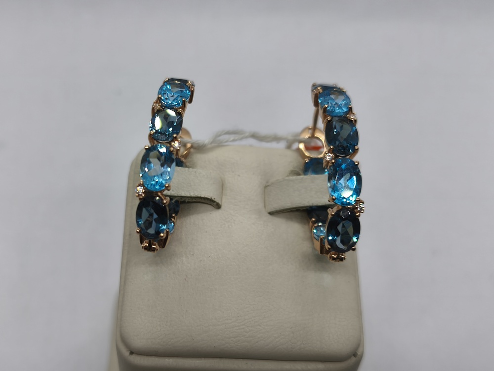 СКМИ585 СЕРЬГИ С КАМНЯМИ (Au 585)