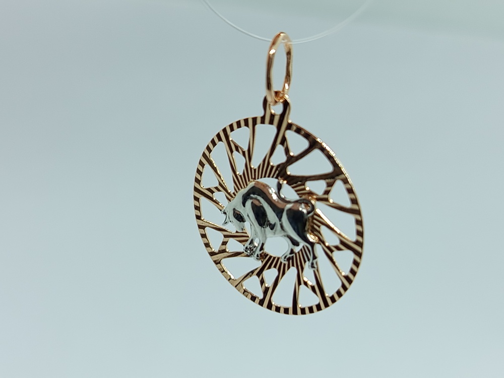 ПОДВЕСКА ЗНАК ЗОДИАКА ТЕЛЕЦ (Au 585)