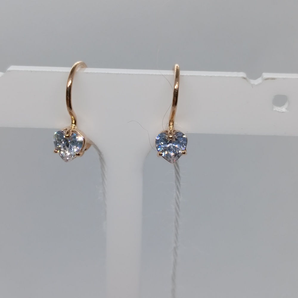 СКМ585 СЕРЬГИ С КАМНЕМ (Au 585)