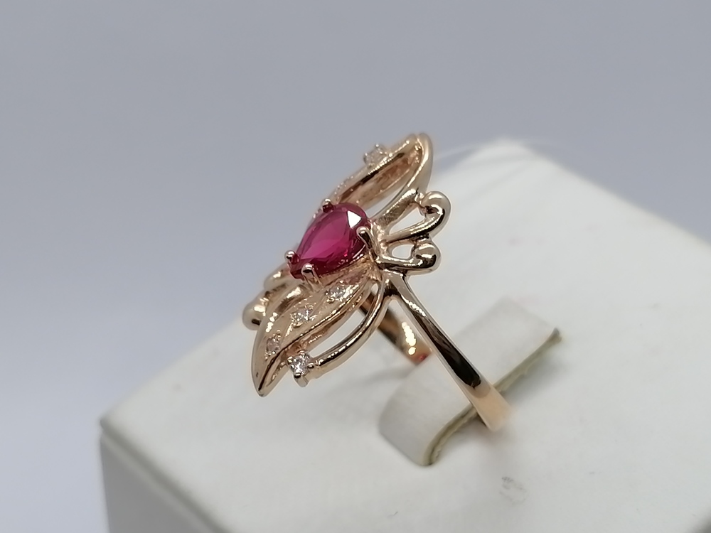 КОЛЬЦО С КАМНЯМИ (Au 585)