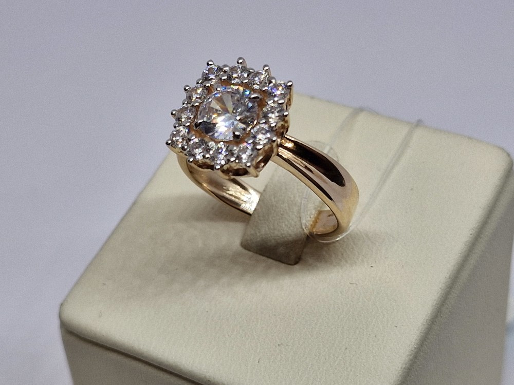 КОЛЬЦО С КАМНЯМИ (Au 585)