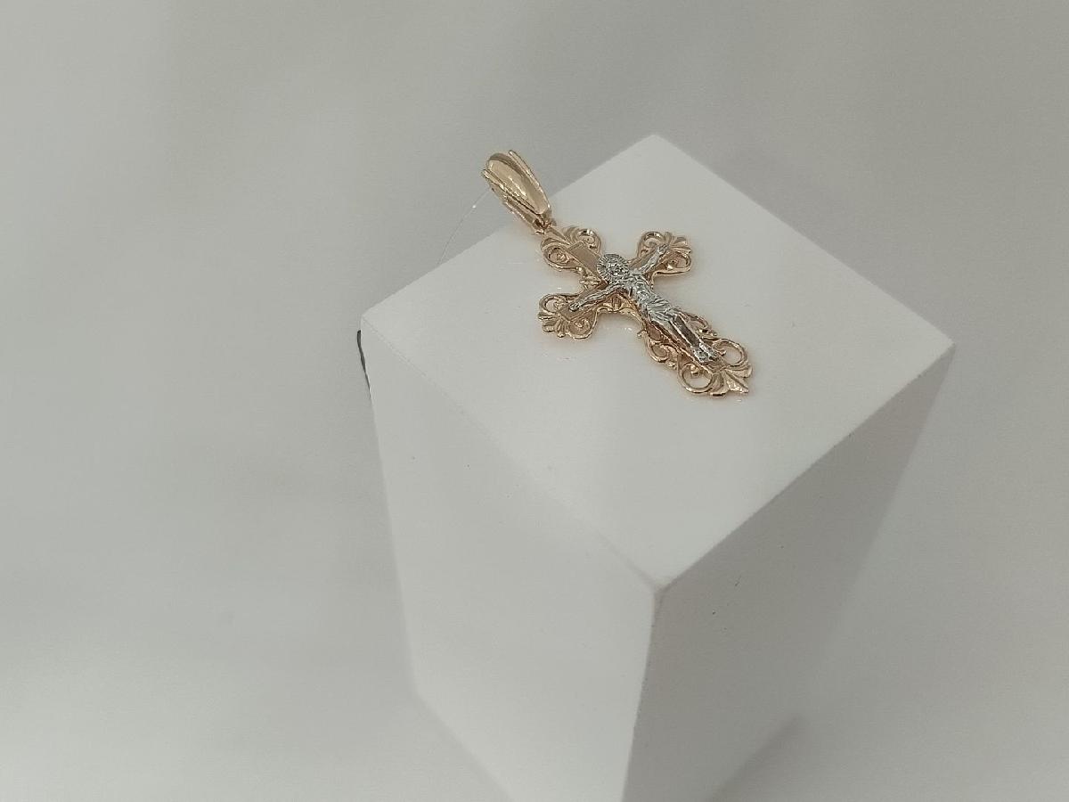 ПОДВЕСКА КРЕСТ без камня (Au 585)