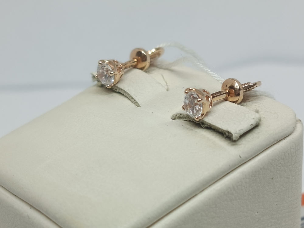 СПУС585 СЕРЬГИ ПУСЕТЫ (Au 585)