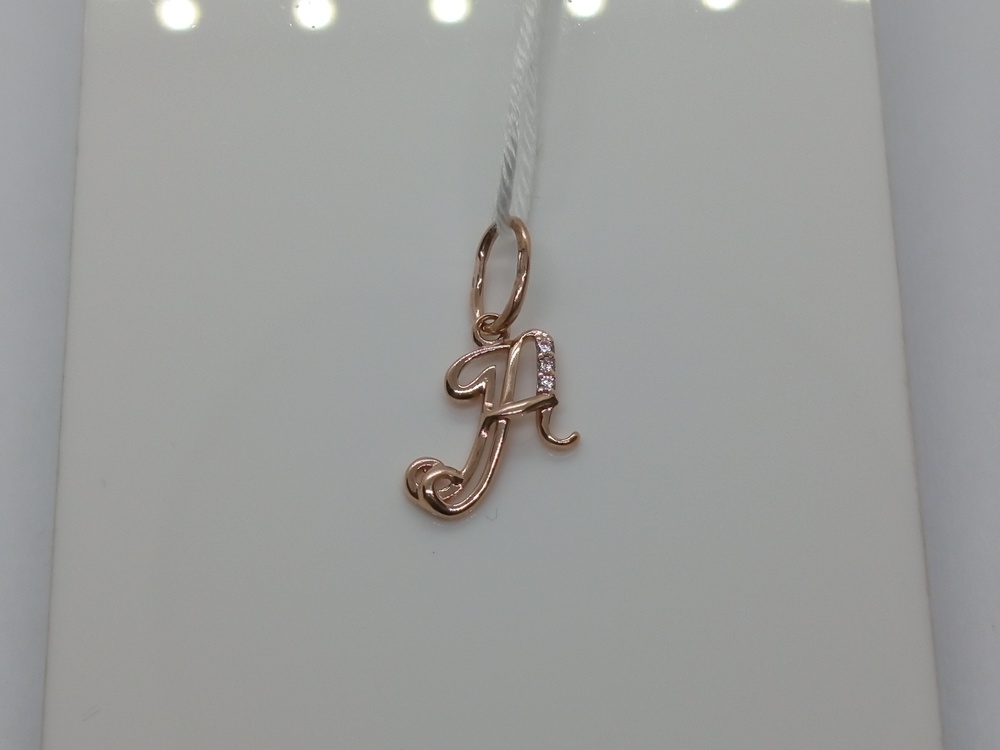 ПОДВЕСКА БУКВА А Au 585