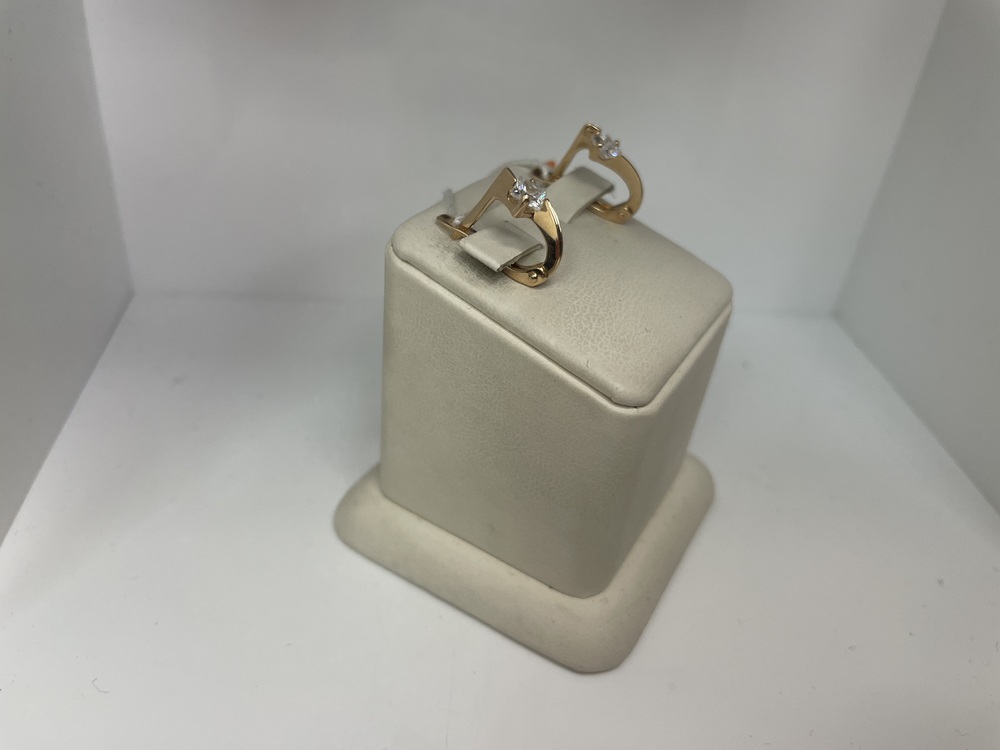 СЕРЬГИ С КАМНЕМ (Au 585)