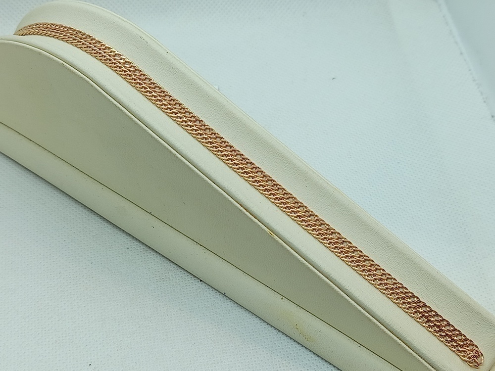 ЦЕПЬ ПУСТОТЕЛАЯ Ромб двойной (Au 585)