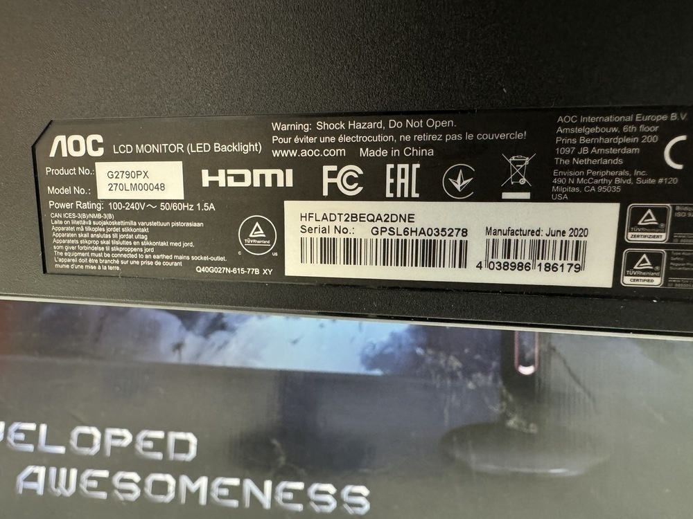 Монитор AOC G2790PX