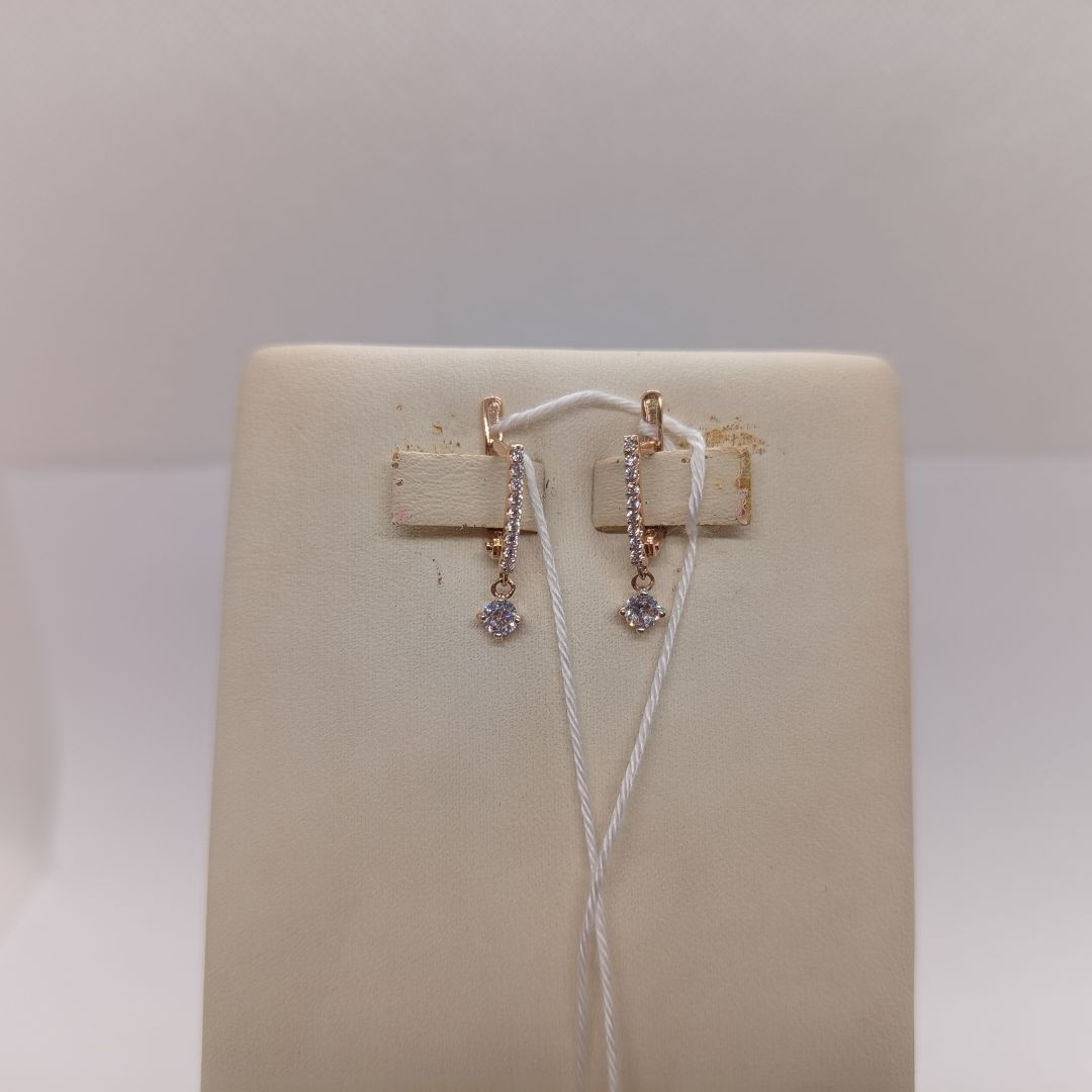 СКМИ585 СЕРЬГИ С КАМНЯМИ (Au 585)