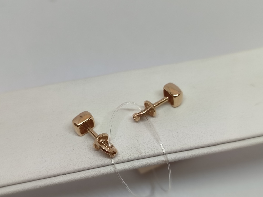 007072-1000 СЕРЬГИ ПУСЕТЫ без камня (Au 585)