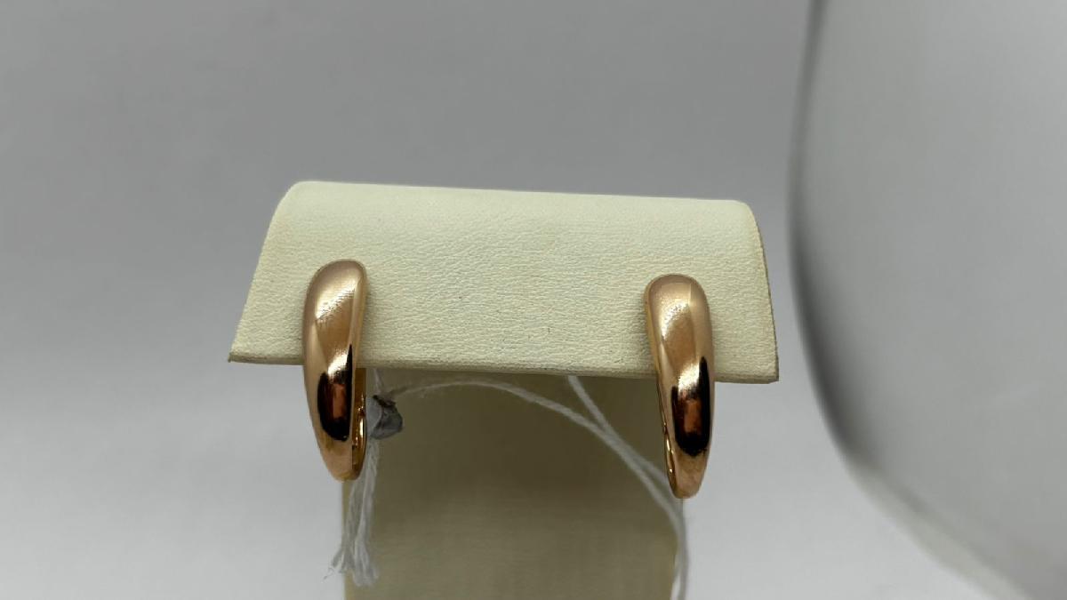 СБКМ585 СЕРЬГИ БЕЗ КАМНЯ (Au 585)