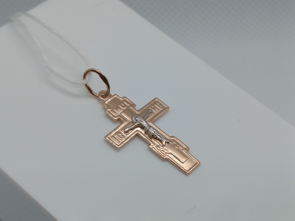 ПОДКБК585 ПОДВЕСКА КРЕСТ БЕЗ КАМНЯ (Au 585)