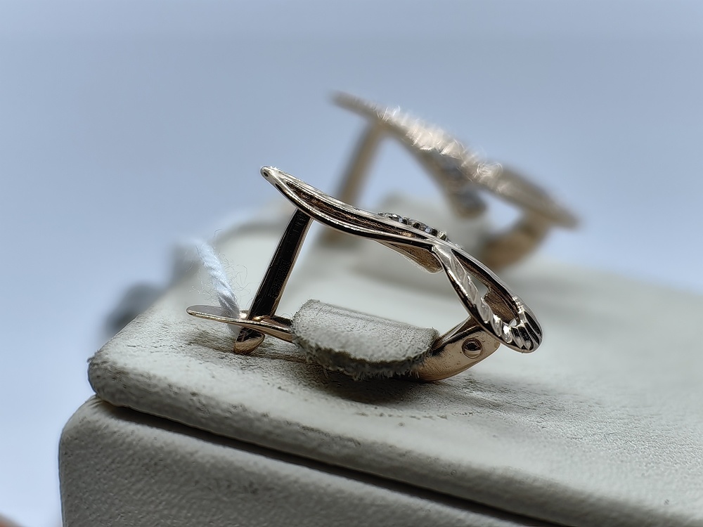 СКМИ585 СЕРЬГИ С КАМНЯМИ (Au 585)