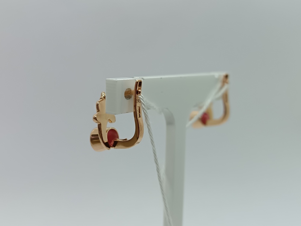 СЕРЬГИ С КАМНЕМ (Au 585)