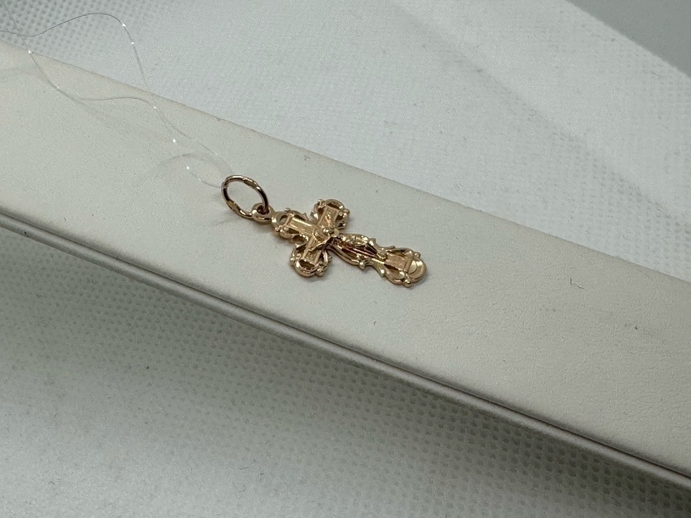 ПОДВЕСКА КРЕСТ без камня (Au 585)