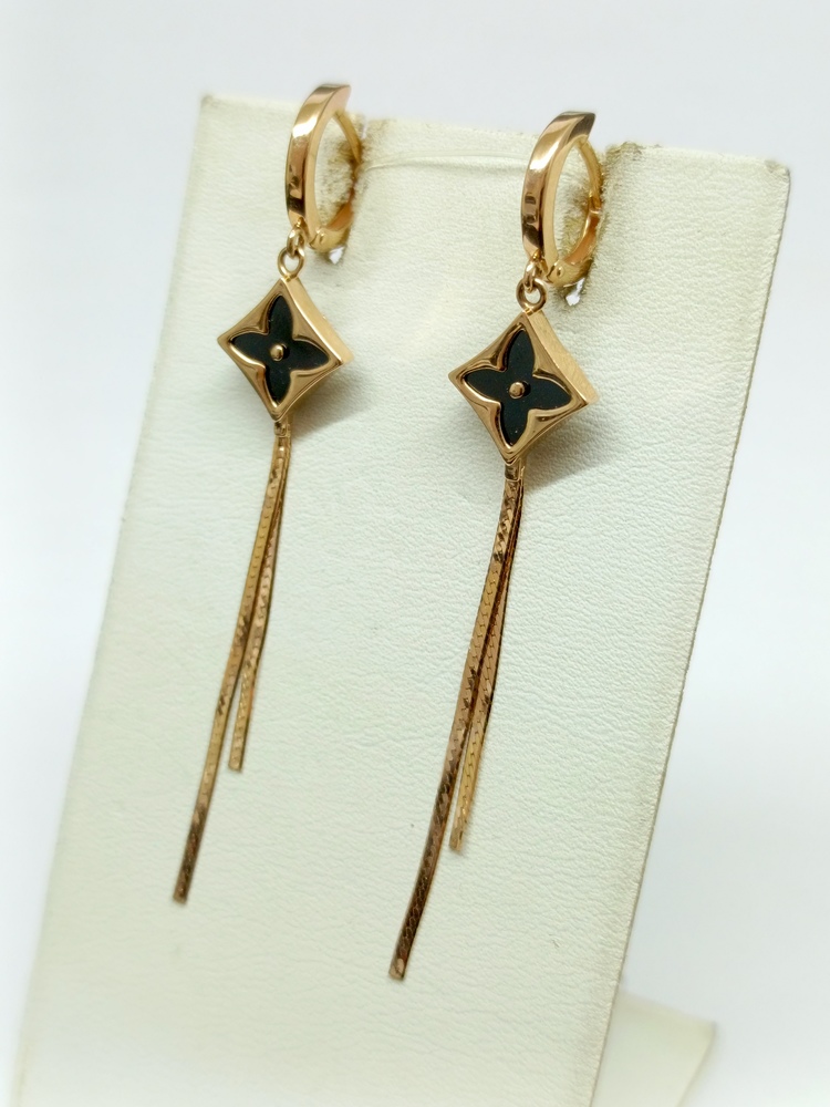 СЕРЬГИ С КАМНЕМ (Au 585)