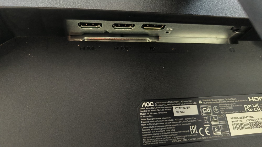 Монитор AOC C27G2ZE/BK