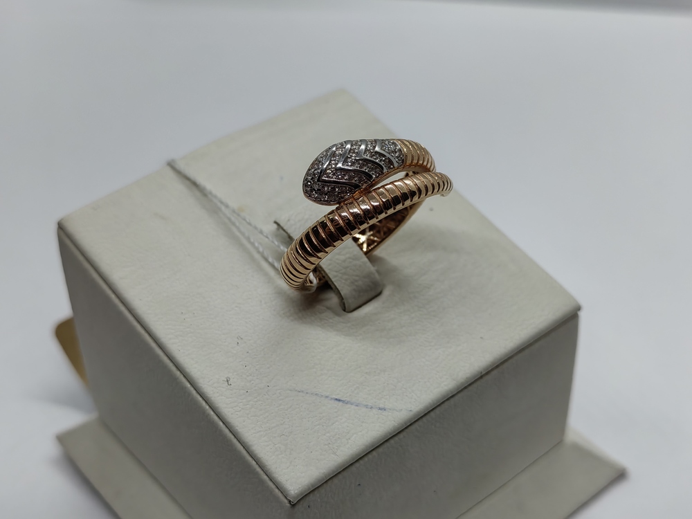 КОЛЬЦО С КАМНЯМИ (Au 585)