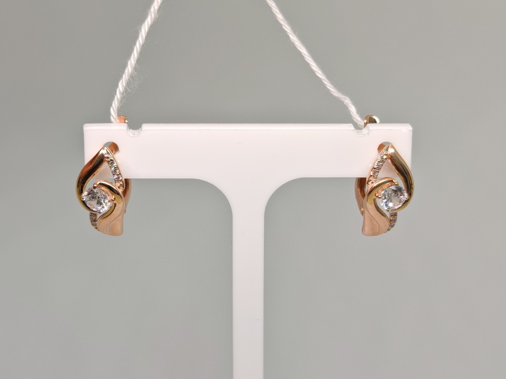 СКМИ585 СЕРЬГИ С КАМНЯМИ (Au 585)