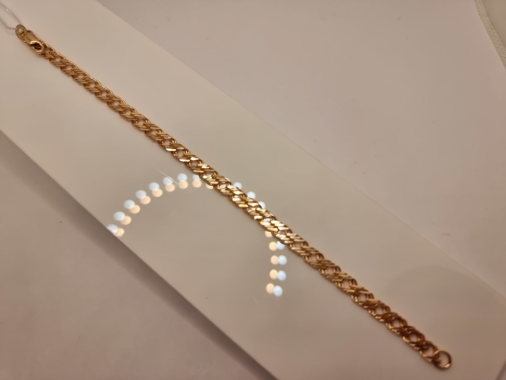 БРАСЛЕТ ПУСТОТЕЛЫЙ Ромб тройной (Au 585)